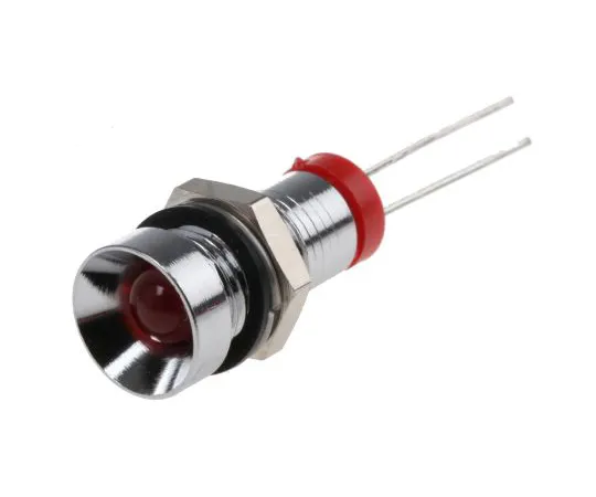 63-4587-62 RS PRO Red Indicator, 2 V dc, 8mm Mounting Hole Size, Lead Pins Termination, IP67 212-070