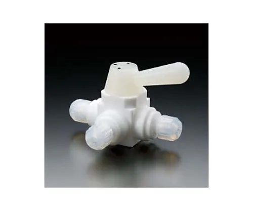 61-3538-39　［Discontinued］Fluorocarbon Resin Three-Way Ball Valve Connection Type 6φ　NR1668-01