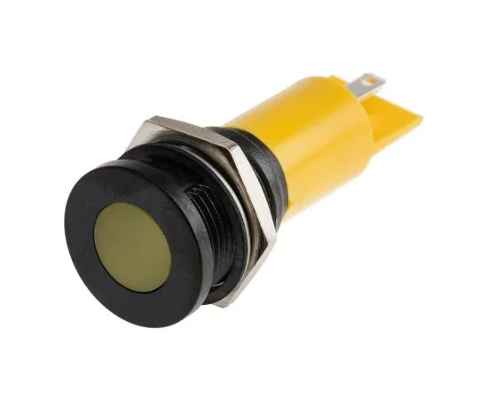 63-4585-81 RS PRO Yellow Indicator, 230 V ac, 16mm Mounting Hole Size, Solder Tab Termination, IP67 206-283