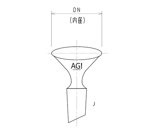 61-0188-48 Semi-Micro Funnel φ45 3772-45-1M
