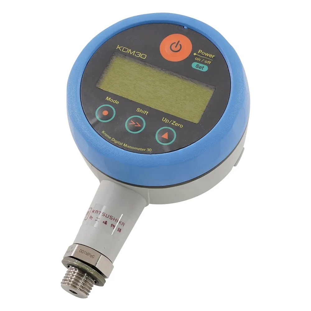 3-9686-02 High Precision Digital Pressure Meter AC Adapter Type Blue KDM30-1MPaG-A-BL