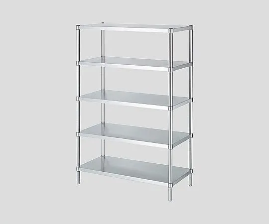 2-1559-01 Stainless Steel Rack (Stainless Steel (SUS304)), Flat Board Shelf 5 Stages Specification) 588 x 438 x 1800 RBN5-6045