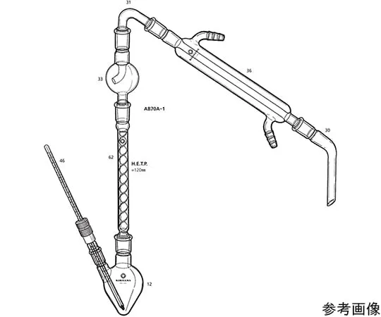 64-1064-94 Fractionation apparatus by Hempel fractionating tube AB70A-1-1