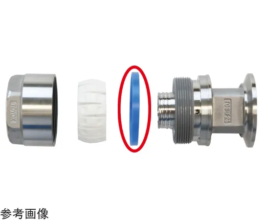 65-5699-82　［Discontinued］TOYOCONNECTOR TC3-F Model Replacement Resin Ring Blue Compatible Hose 15 mm, 10 pcs　TC3-F15-POBL
