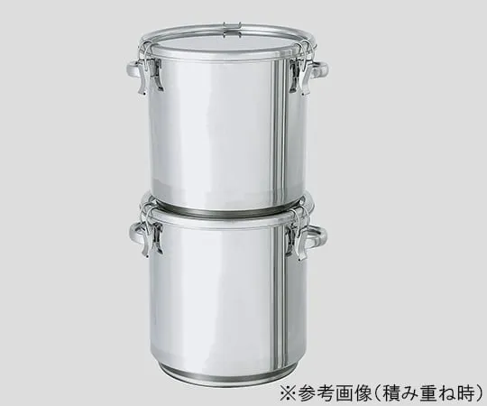 3-4801-01 Stackable Type Taper Shaped Stainless Steel Airtight Container 10L φ240 x 254 x 0.6mm TP-CTH-STA-24