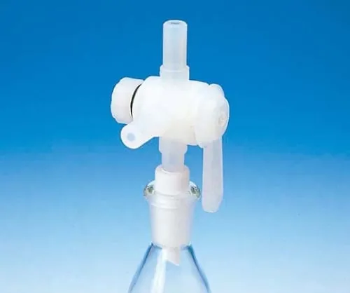 61-4379-74 PFA Adapter with Three-Way Valve 6φ x 15/25 F-2034-01