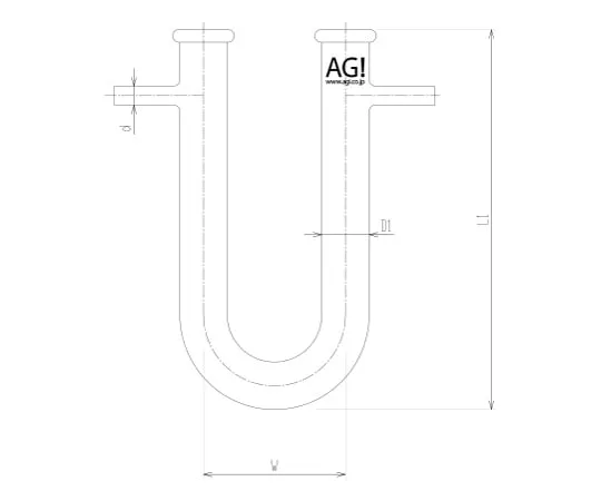 62-2092-45 U-Shaped Calcium Tube 2390-1