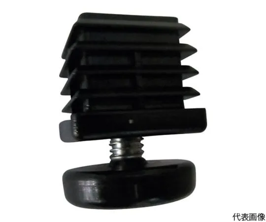64-4998-82　［Discontinued］Black with Adjuster for Resin Cap Square Pipe 19, 2 pcs　AC350K2