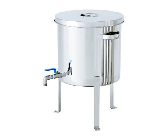 62-1368-87 General-Purpose Stainless Steel Container with Ball Valve with Flat-Steel Leg 4L STV-FL-18