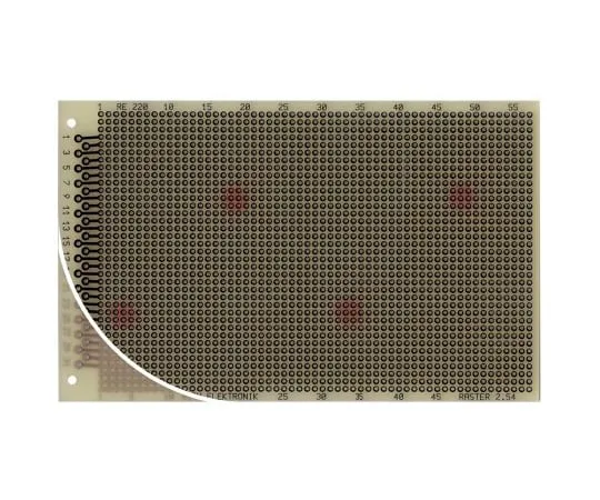 63-4858-48　［Discontinued］RE220-LF, Single Sided DIN 41617 Matrix Board FR4 with 37 x 58 1mm Holes, 2.54 x 2.54mm Pitch, 160 x 100 x 1.5mm　RE220-LF
