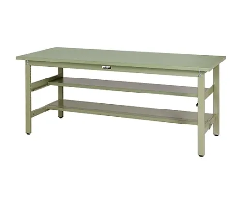 61-3751-88 Work Table 300 Series with Fixed Intermediate Shelf H740mm with Single-Sided Shelf Board SWS-960TS1-GG