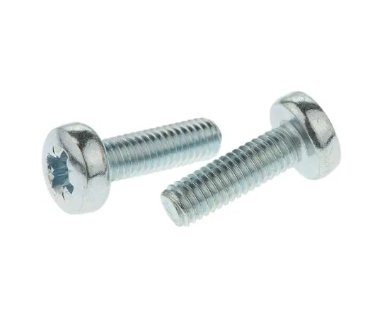 63-4645-08 RS PRO, M6 Pan Head, 20mm Steel Pozidriv Bright Zinc Plated 553-699