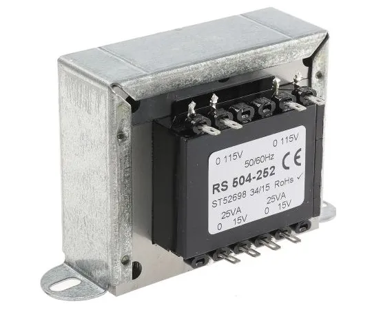 63-4636-41 RS PRO 50VA 2 Output Chassis Mounting Transformer, 15V ac 504-252