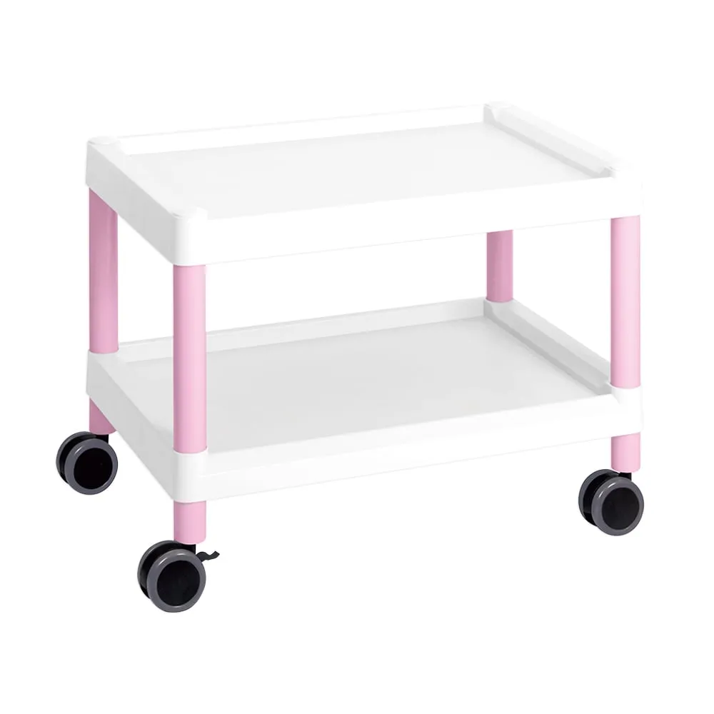3-6503-02 Mobile Cart (Low-Floor Type) 645 x 447 x 492 Pink MC20