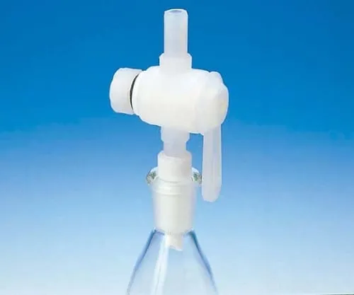 61-4379-66 PFA Adapter with Two-Way Valve 6φ x 15/25 F-2033-01
