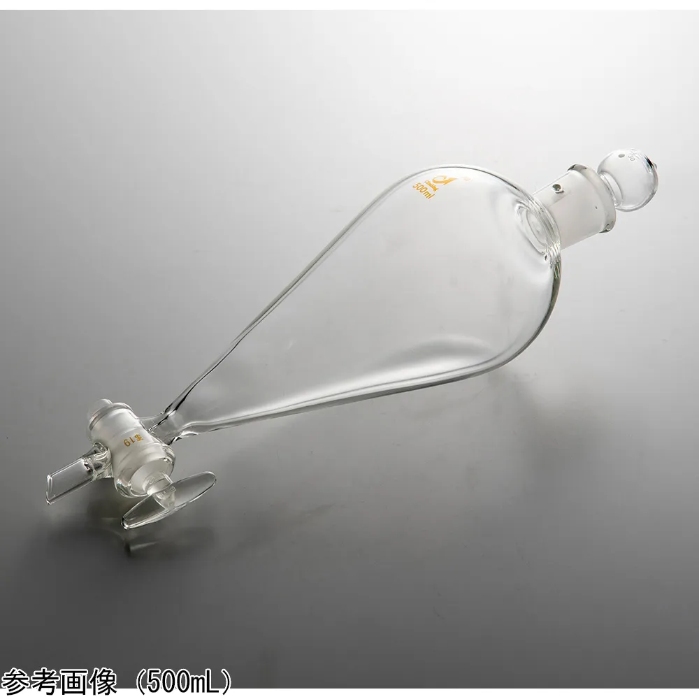 4-4590-01 Squibb Separatory Funnel (Short Foot Type) Glass Cock 50ml 0532-01-10