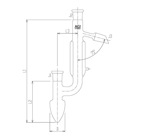 65-1838-74 Distiller with Semi-Micro Vacuum Insulation Tube 10 mL 2740-10-1M