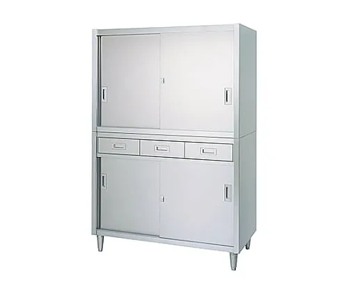 61-0013-99 With Storage Adjust (Stainless Steel (SUS430), 2 Stages Type, with Drawer, Upper And Lower Stainless Steel Door Specification) 900 x 450 x 1750 VAD-9045