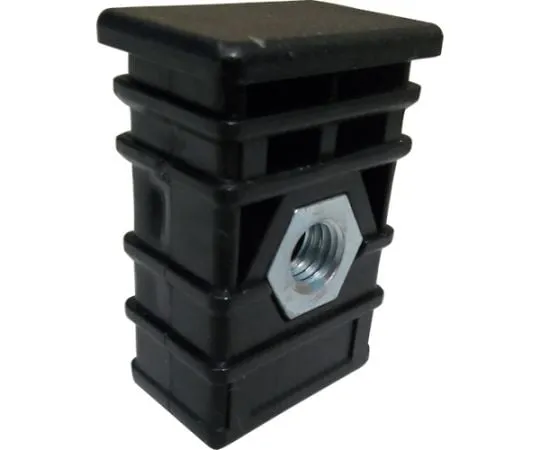 64-4998-92　［Discontinued］Horizontal Black with Nut for Resin Cap Square Pipe 30x20, 2 pcs　AC373K2