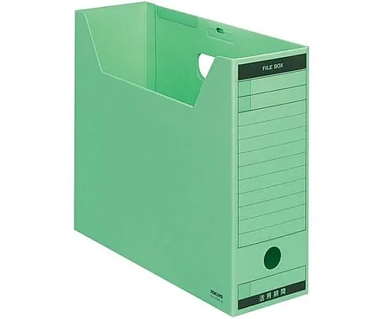 61-0567-57 File Box-Fs A4 Capacity Width 95mm with Lid Green A4-LFBN-G