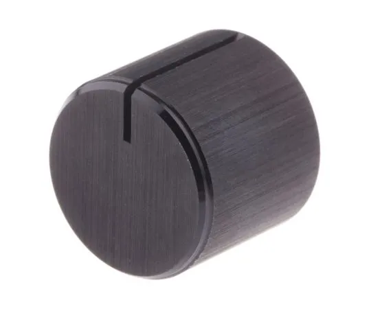 63-4635-66 RS PRO 16mm Black Potentiometer Knob for 6.4mm Shaft Splined 498-845