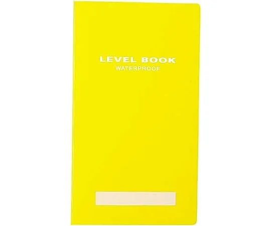 61-0592-56 Field Measurement Notebook (Waterproof, PP Cover) Level 30 Sheets Yellow セ-Y31Y