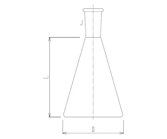 64-5087-11 Quartz Erlenmeyer Flask with Slice 50 mL 1100-10