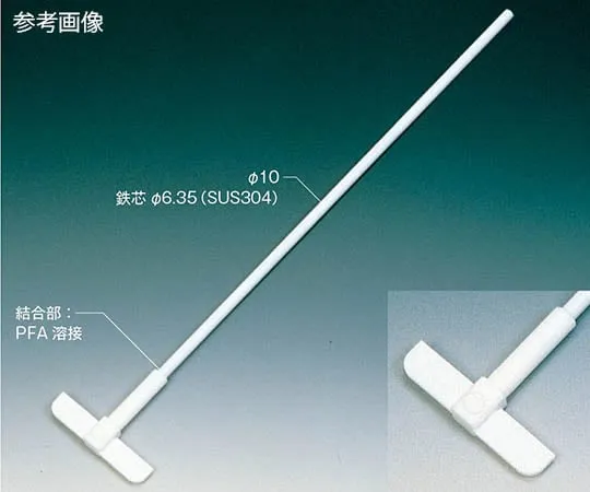 63-4155-02 PTFE All-Coated Large Stirring rod (Flat plate fixed blade type) φ 10 x 600 L NR2208-001