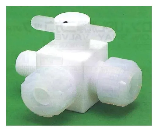 62-7083-93　［Discontinued］USL-PTFE Cleaning Male 3-Way Valve Press-In Type 6φ x PT 1/4 00U-165-01　00U-165-01