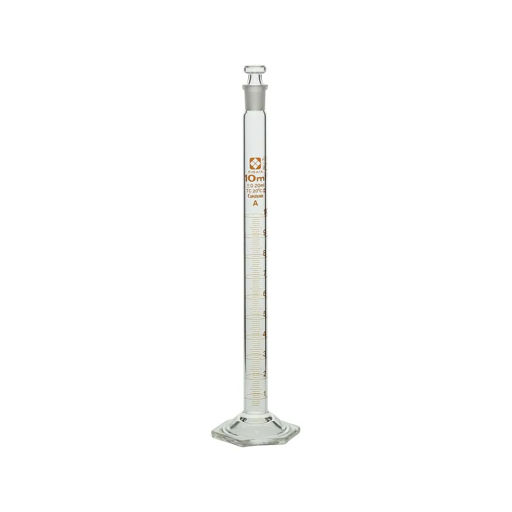 1-1960-02-24 Graduated Cylinder with Plug 10 mL, with JCSS Calibration Certificate 026580-10