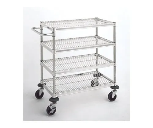 61-3797-01 W9 Type Service Wagon (Shelf Board, Column/Stainless Steel (SUS304)) D460 x W610 x H890mm W9A-S4606