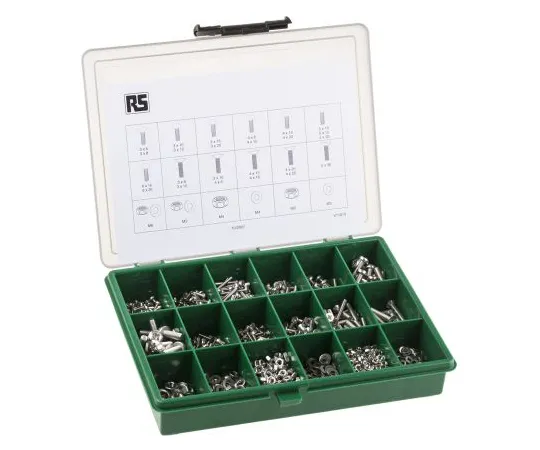 63-4611-07 1905 piece Stainless Steel Screw/Bolt Kit, M3, M4, M5, M6 395-434