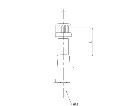 65-1837-65 Thermometer Holder 35 mm Compatible Tube φ6 mm 3384-13-1M