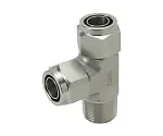 61-7636-02 Stainless Steel (SUS316) Tightening Fitting Branch Tee R1/8 NSD0420-01