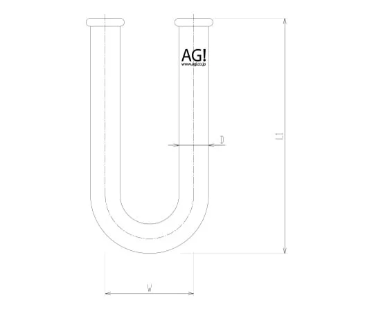 62-2092-42 U-Shaped Calcium Tube 2388-1