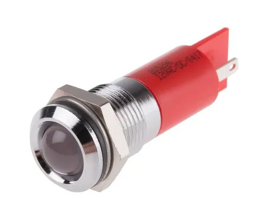 63-4585-52 RS PRO Red Indicator, 12 V, 14mm Mounting Hole Size, Solder Tab Termination, IP67 205-296