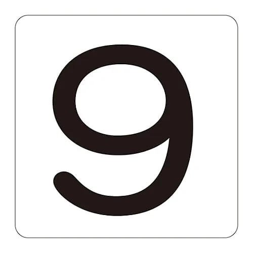 61-3414-40 Number Sticker HS-9 (5P) Large 171509