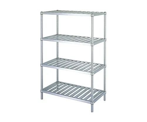 61-0010-33 Stainless Steel Rack (Stainless Steel (SUS304), Duckboard Shelf 4 Stages Specification) 588 x 338 x 1800 RSN4-6035