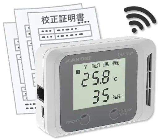4-790-01-20 Digital Temperature/Humidity Logger (Dekamoni, Wi-Fi type) with calibration certificate THA-03W