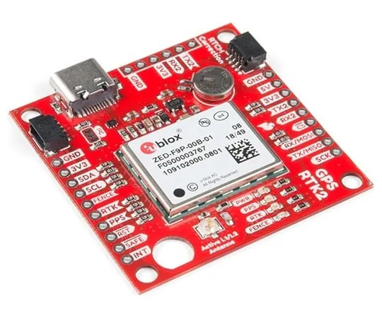 67-0423-75 SparkFun GPS-RTK2 Board - ZED-F9P (Qwiic) GPS-15136