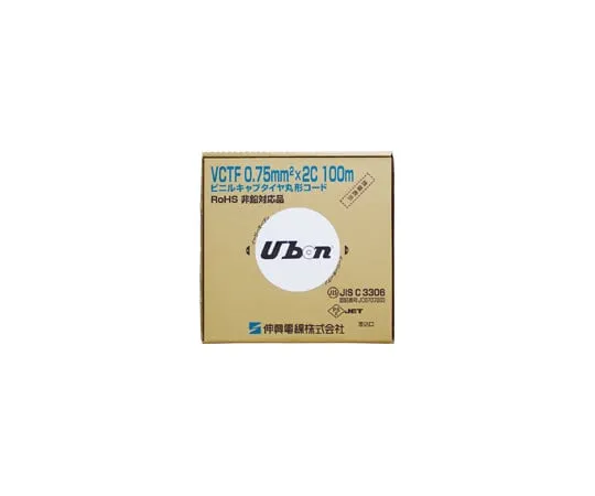 62-0502-12 Vinyl Cabtyre Cable (VCT-F) 100m in A Box (2 Cores Outer Diameter 4.6mm) VCT-F2C-0.3/BOX