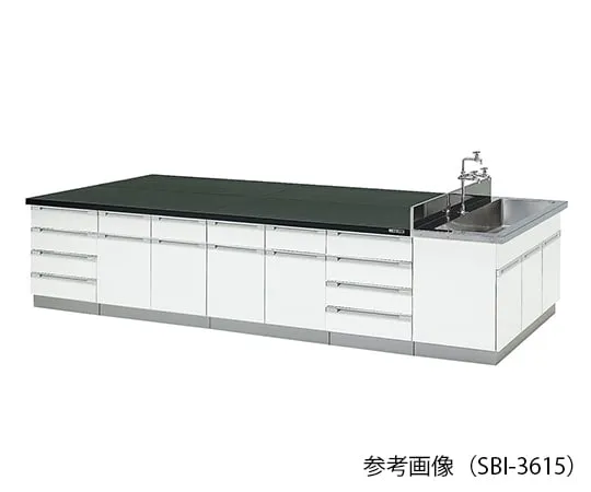 3-7800-01 Laboratory center bench (Wood Type) 2400 × 1200 × 800mm SBI-2412