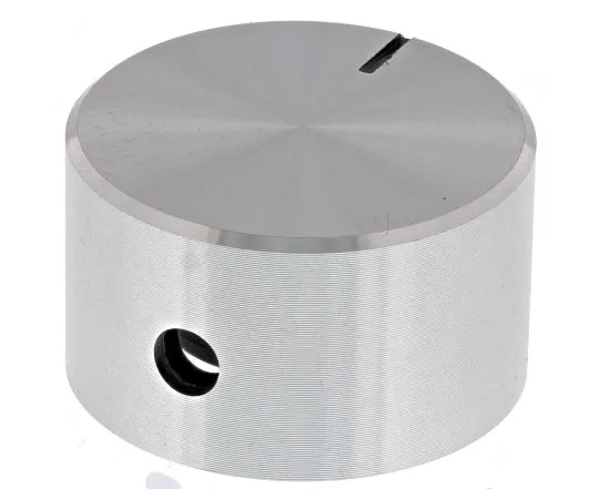 63-4635-80 RS PRO 22mm Silver Potentiometer Knob for 4mm Shaft Splined 499-999