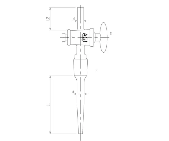 65-1837-75 Capillary Tube with Tap for Round Flask Applicable capacity 25 mL 3388-1M-45