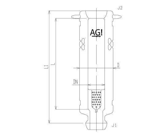 62-2108-09 Packed Tower with Vacuum Jacket, Plating, No slit 3506-25-1000-J