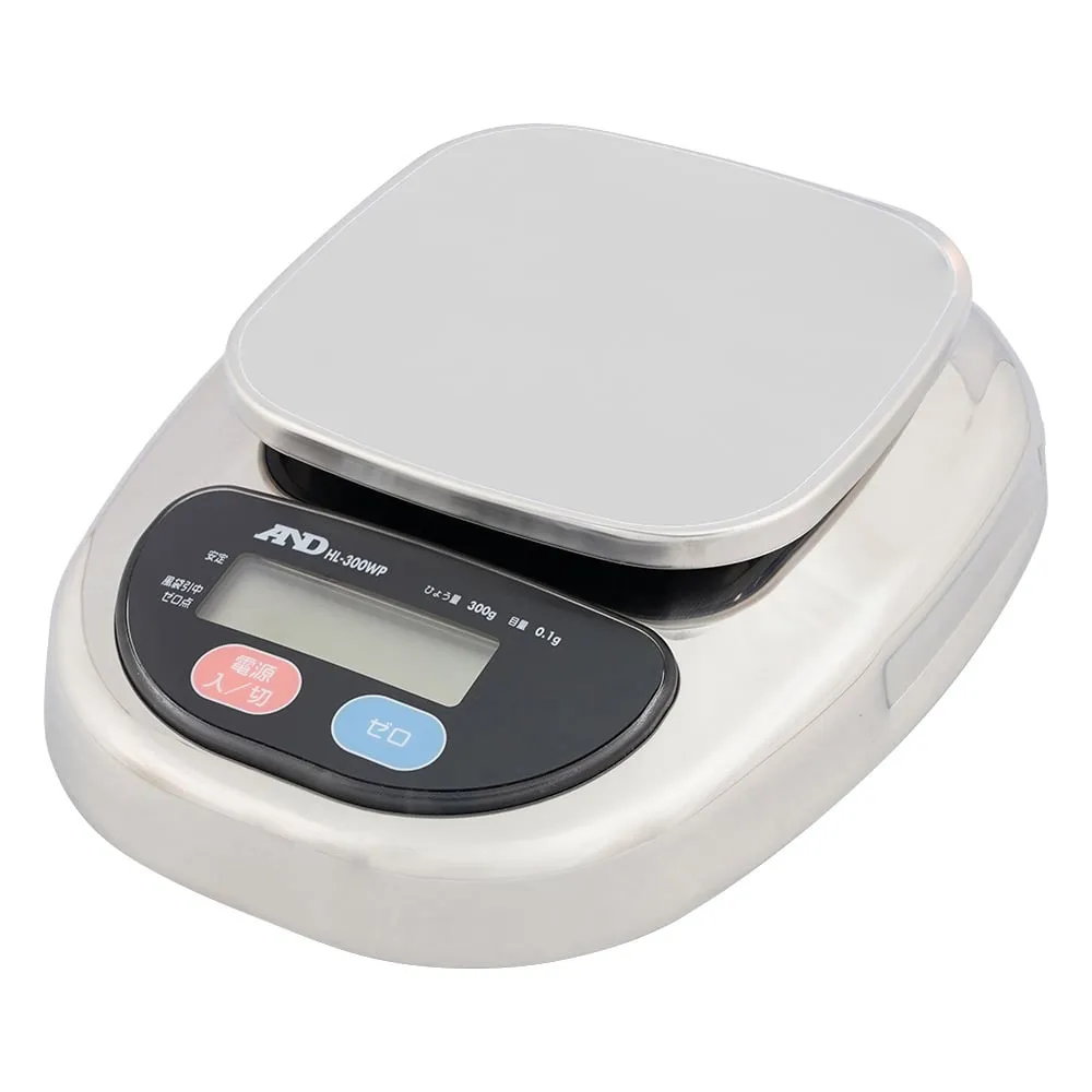 2-6203-01-56 Waterproof Electronic Balance Scale 128 x 128 mm with English Calibration Certificate HL-300WP
