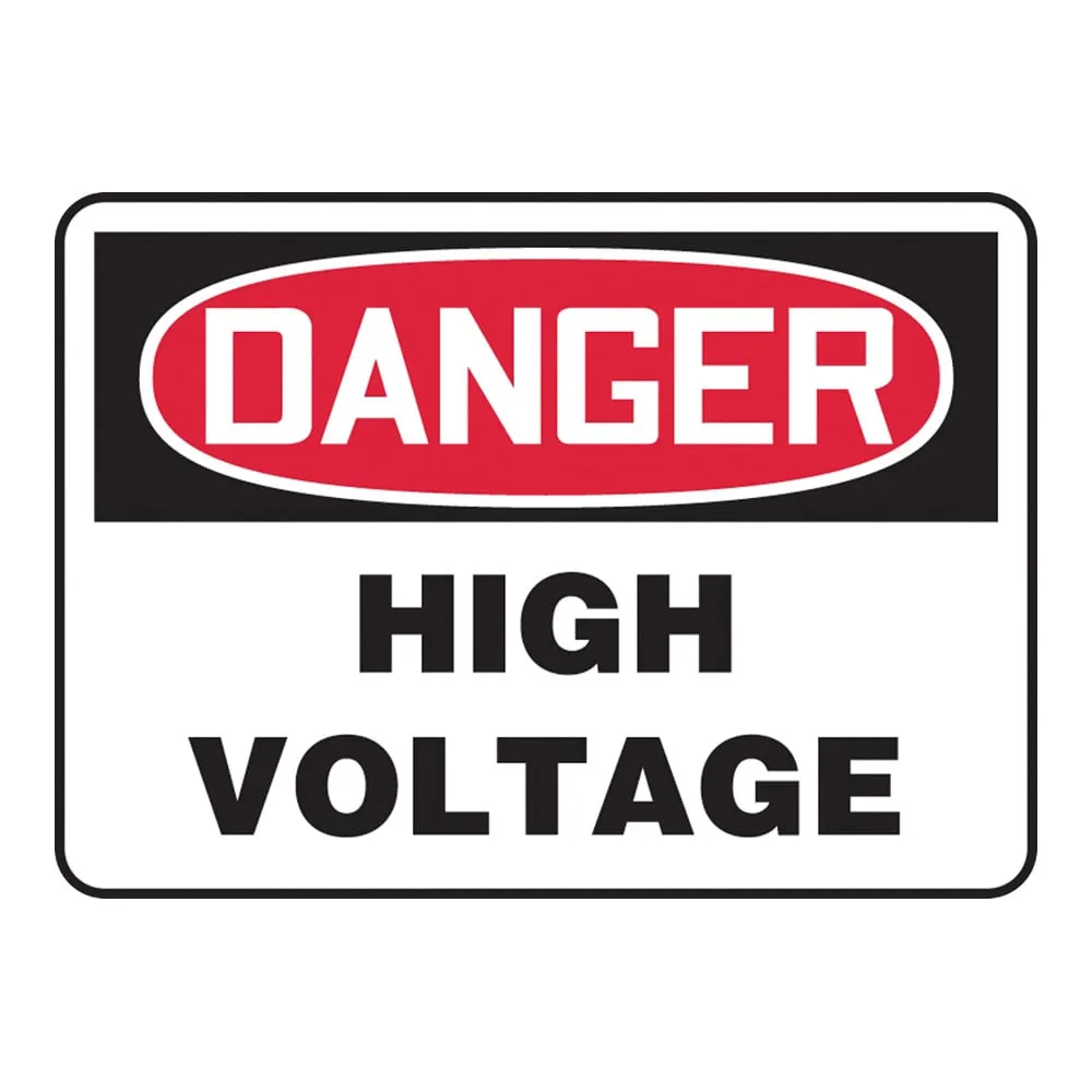 4-4747-01 Warning label (English) High Voltage MELC113VS