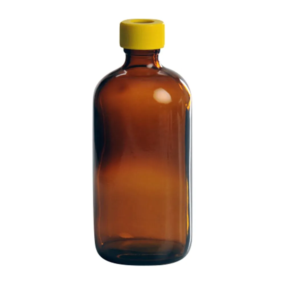 4-4810-02 Bottle w/Septum, Narrow Mouth 125 mL Level 2 Brown 24 bottles 2121-S004