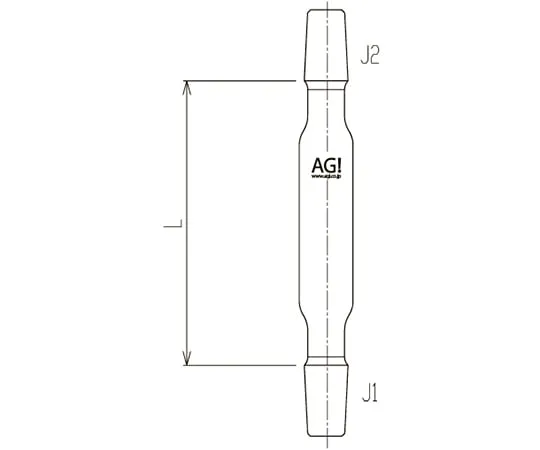 62-2094-37 Connecting Straight Tube (Male x Male) 2502-1L
