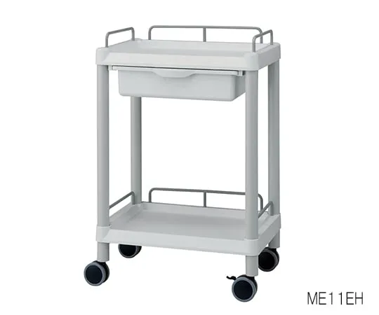 3-6640-02 Mobile Easy Cart (Wiith Guard Frame: Gray) 2 Stages 651 x 447 x 810 Wiith Drawer ME21EH
